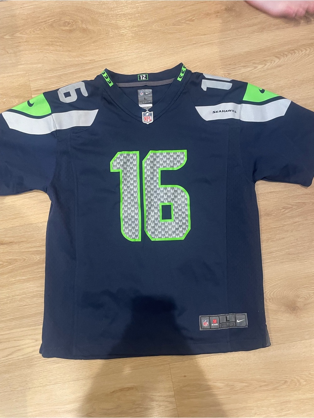Nike Seattle Seahawks Kids Navy & Green Jersey - #16